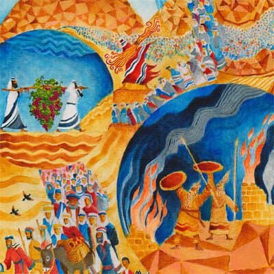 Parshat Devarim: Biblical art (detail)