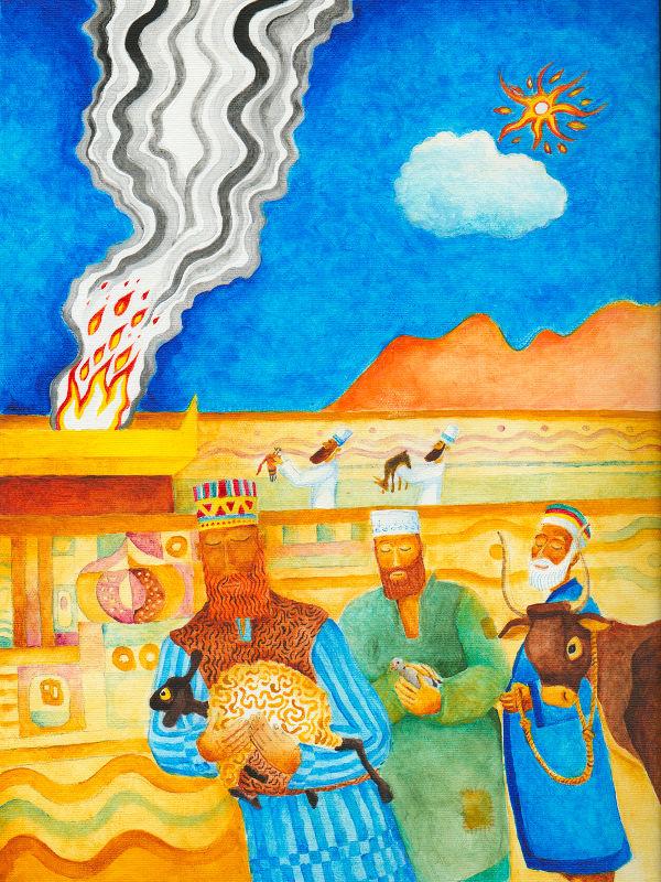 Vayikra: illustrated Torah portions, Bible art, Old Testament art
