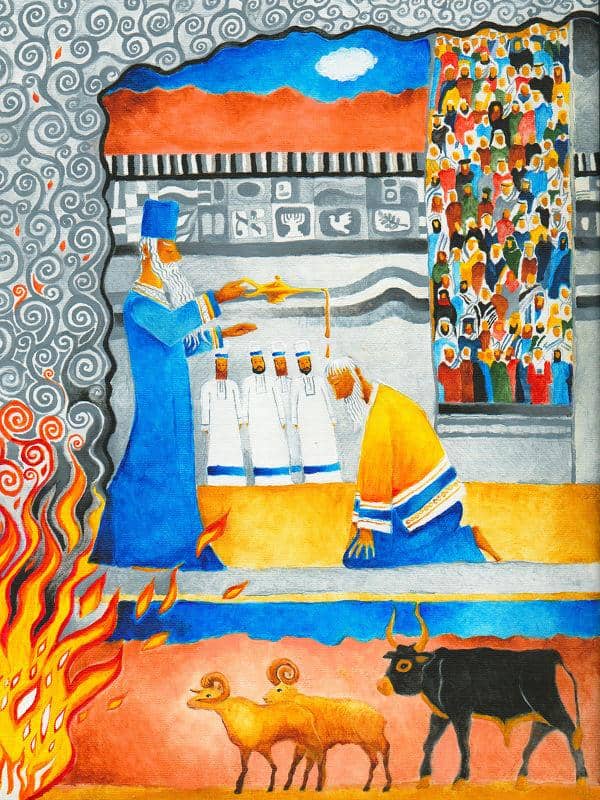 Parshat Tzav: Jewish art: illustrated Torah portions, Bible art, Old Testament art