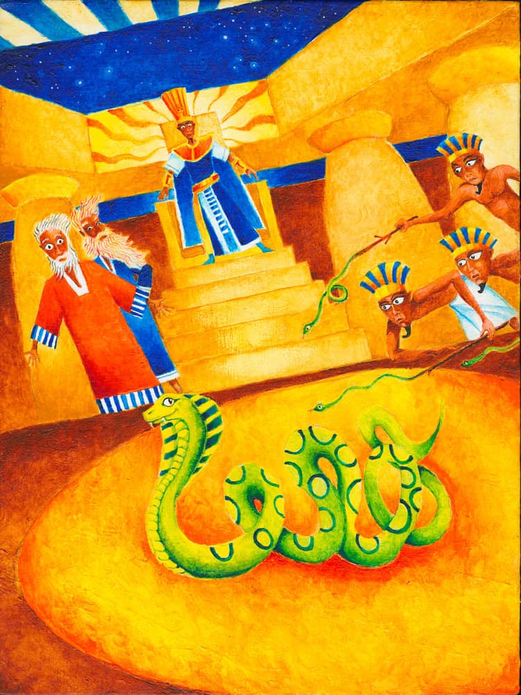 Va'era: Moses, Pharaoh and the serpent (artwork)