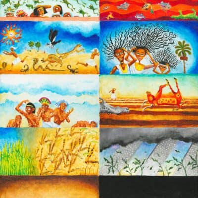 The Ten Plagues as described in Parshat Bo. (Biblical artwork)
