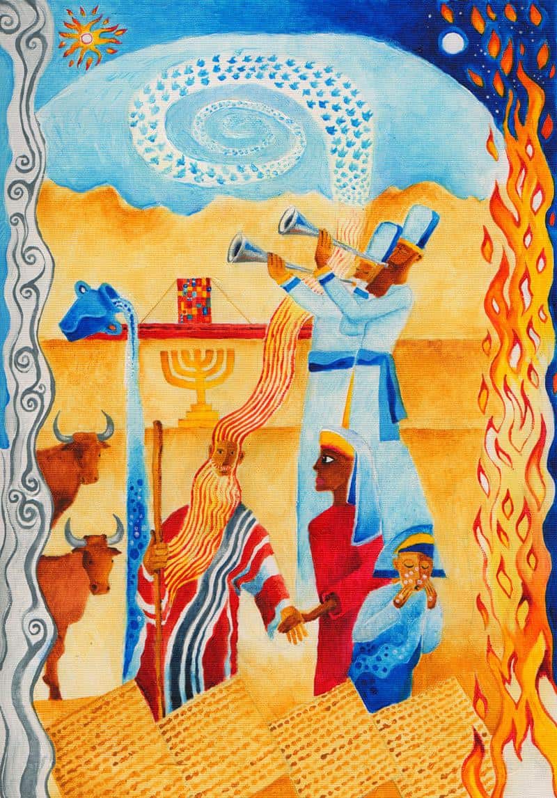 Behaalotecha: illustrated Torah portions, Bible art, Old Testament art