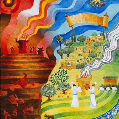 Parshat Re'eh: illustrated Torah portions, Bible art, Old Testament art