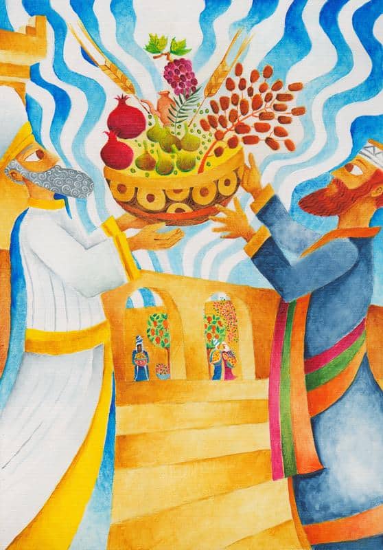 Parshat Ki Tavo: illustrated Torah portions, Bible art, Old Testament art, Ki Tavo