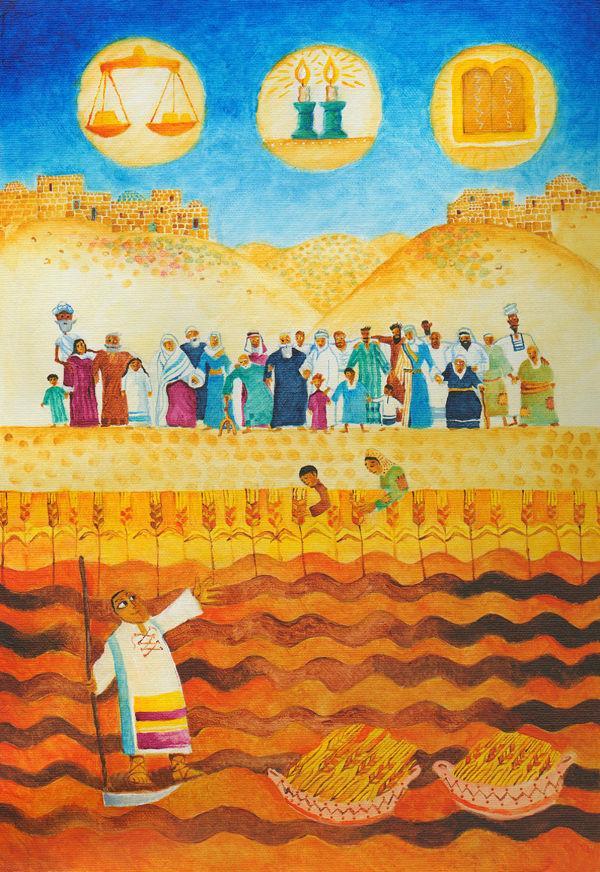 Kedoshim: illustrated Torah portions, Bible art, Old Testament art, Parshat Kedoshim