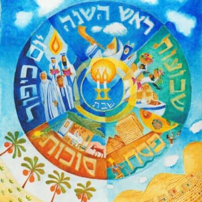 Emor: Torah portion illustrations, Old Testament Biblical art, Parshat Emor - Cycle of the Jewish year