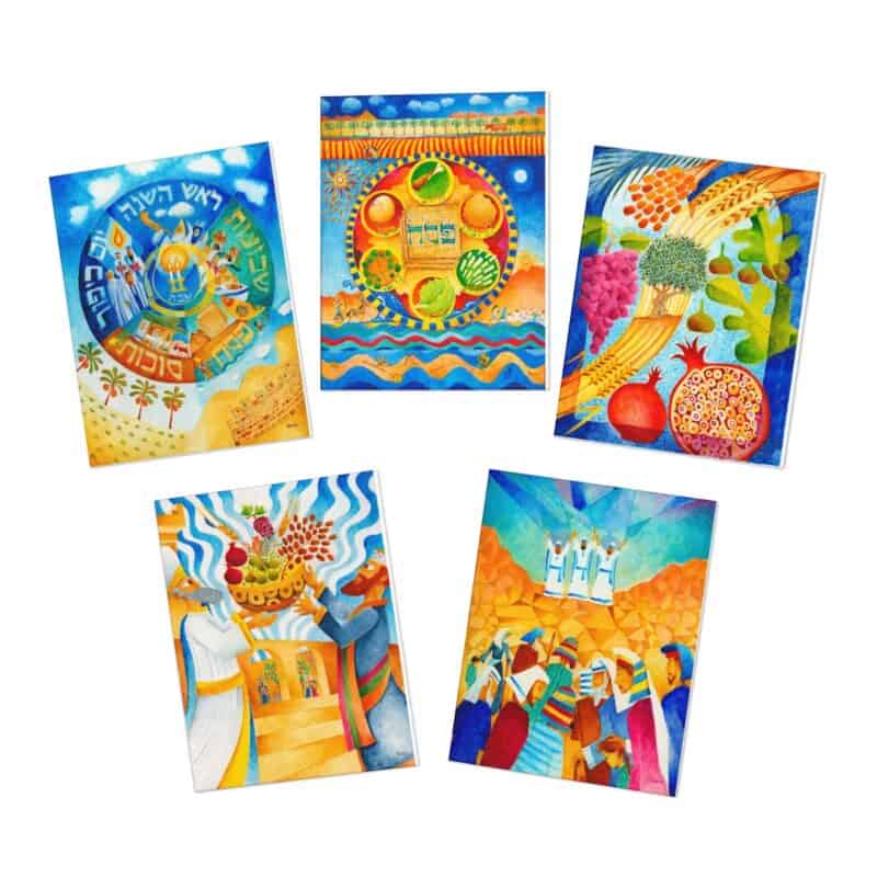 Jewish Festival Greeting Cards (5-Pack) - Image 2