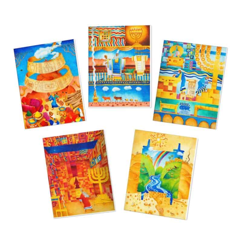 Mishkan (Holy Sanctuary) Biblical-themed Greeting Cards (5-Pack) - Image 2