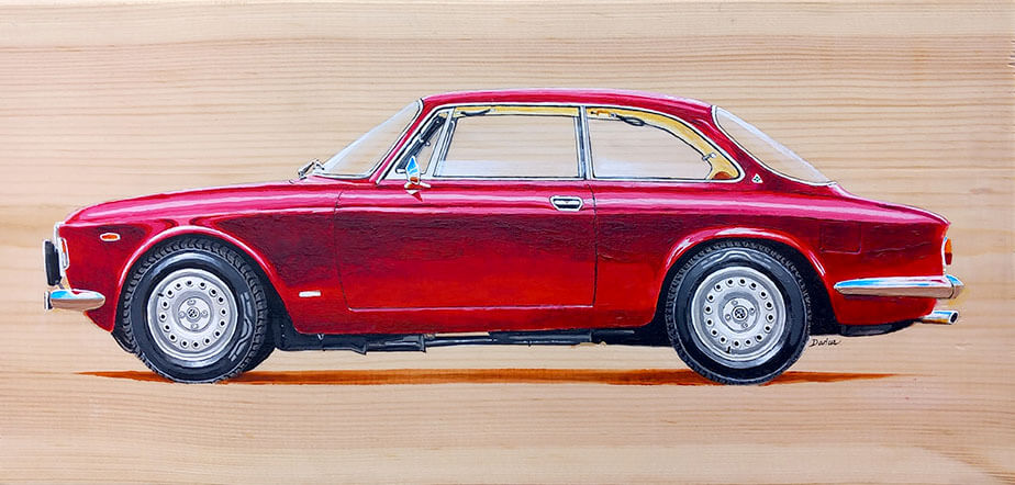 Alfa Romeo art: canvas print: Alfa Romeo GT 1300 Junior (1969)