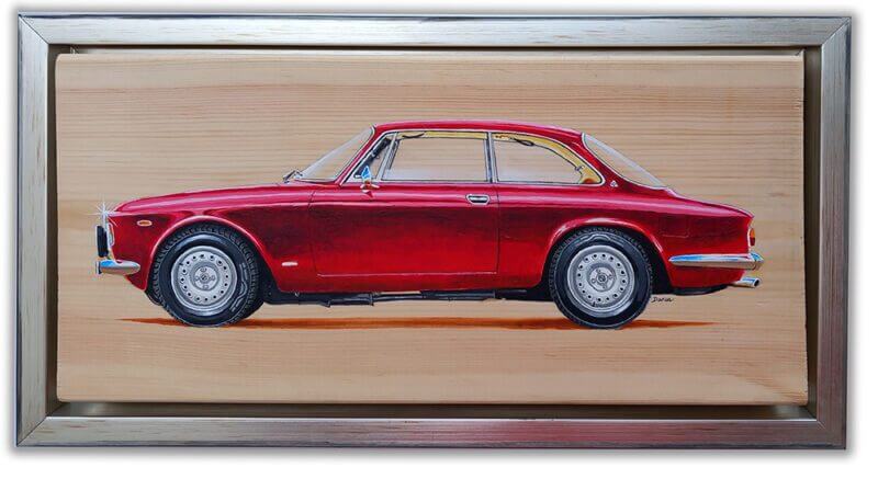 Alfa GT Junior - framed painting