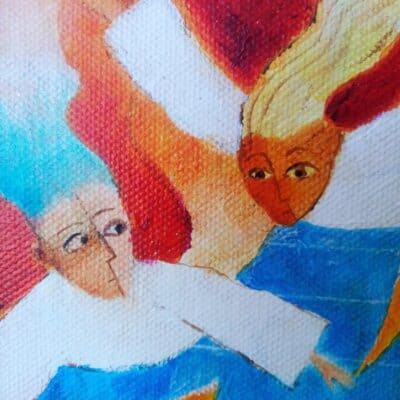 angels ascending and descending, in the dream of Jacob's ladder