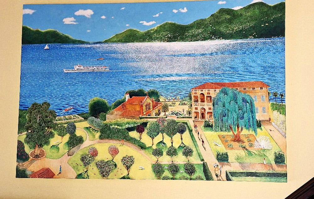 Art for a Dream World: Lazy summer afternoon painting of Isola Madre on Lago Maggiore.