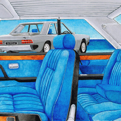 Car portrait: Fiat 130 Coupe (print)