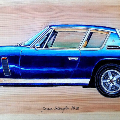 Motoring art: Jensen Interceptor motoring art print