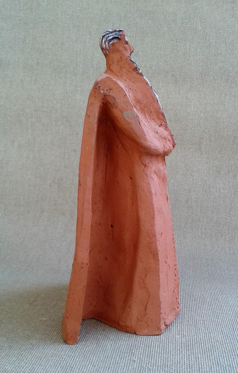 moses sculpture, ceramic figure, jewish art