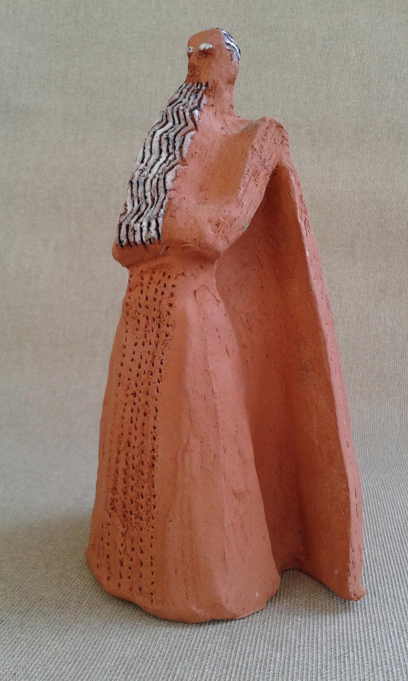 moses sculpture, ceramic figure, jewish art