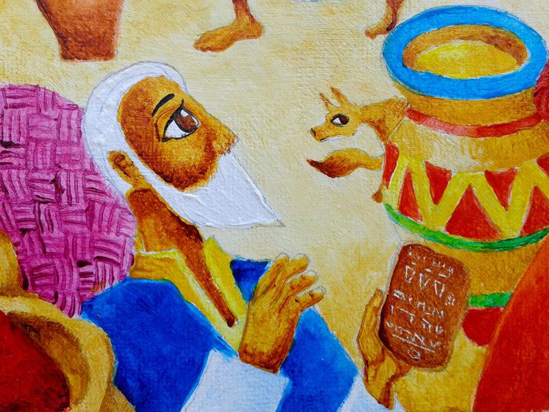 Original Jewish art: Detail: Parshat Teruma: Bible art from the Book of Exodus