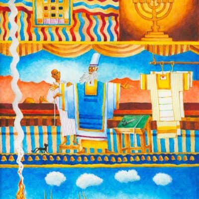 Choosing the Perfect Gift: Parshat Tetzaveh, artwork showing the High Priest's garments.